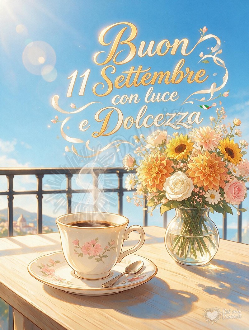 Buon 11 Settembre: Luce dorata e profumo di fiori per iniziare la giornata