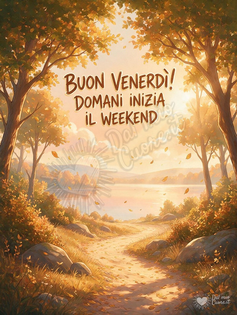 Buon Venerdì Natura Rilassante: Il Sentiero Dorato Verso il Weekend