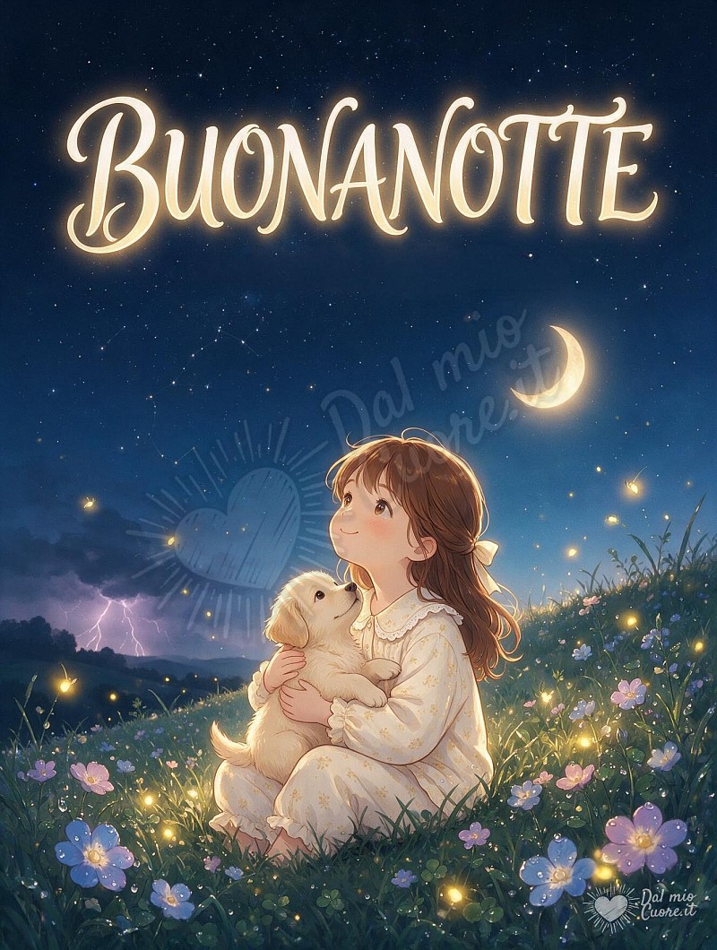 Buonanotte con Cielo Stellato: Dolce Notte tra le Lucciole
