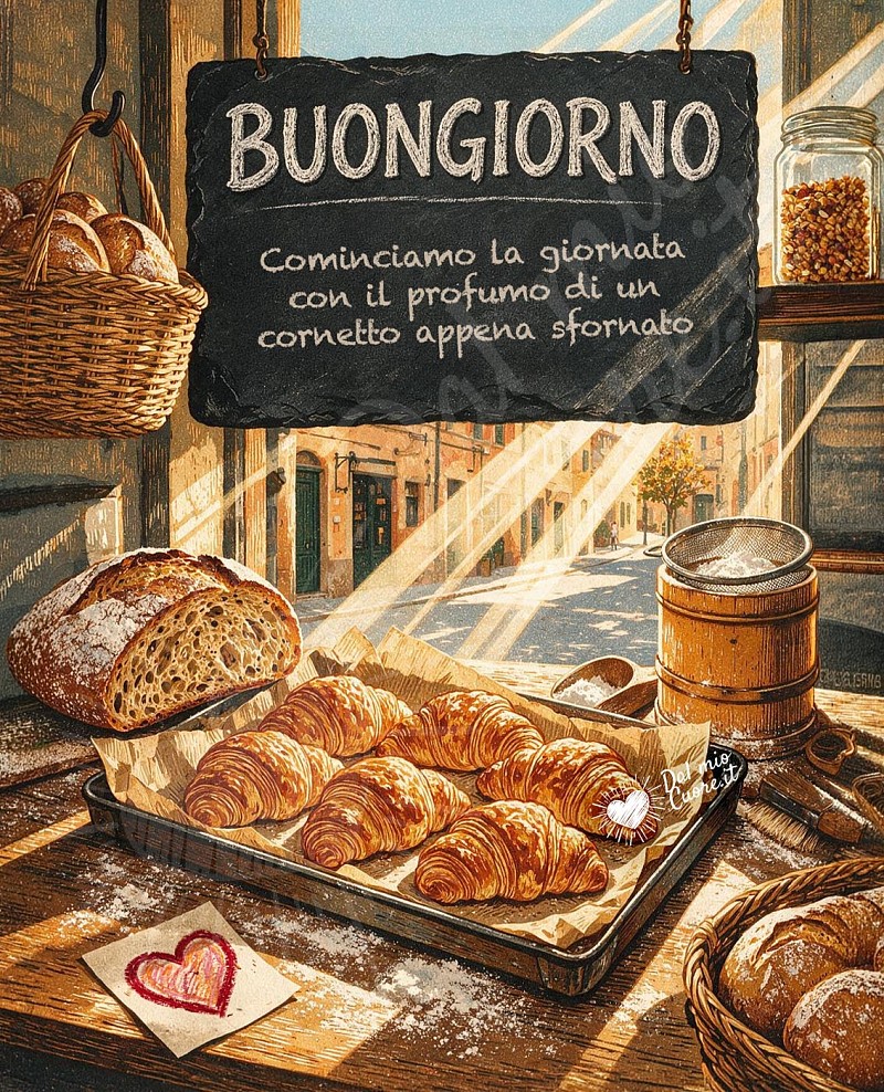 Buongiorno con cornetti caldi