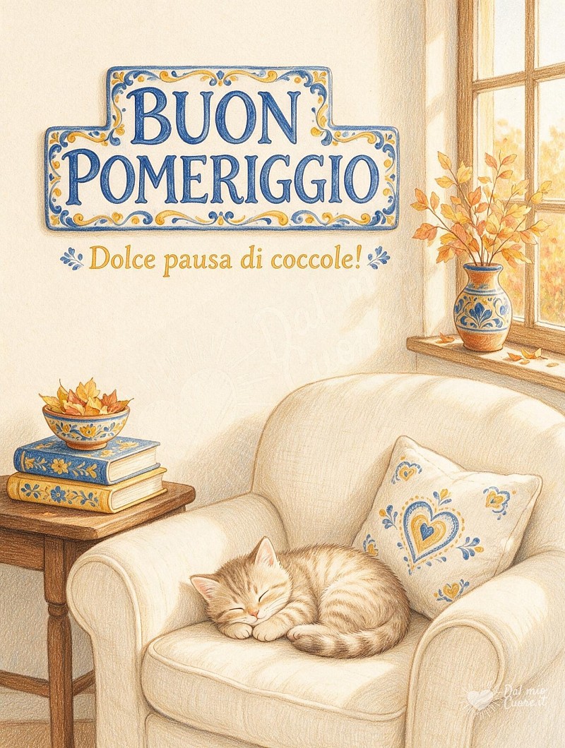 Buon pomeriggio con un gattino al sole