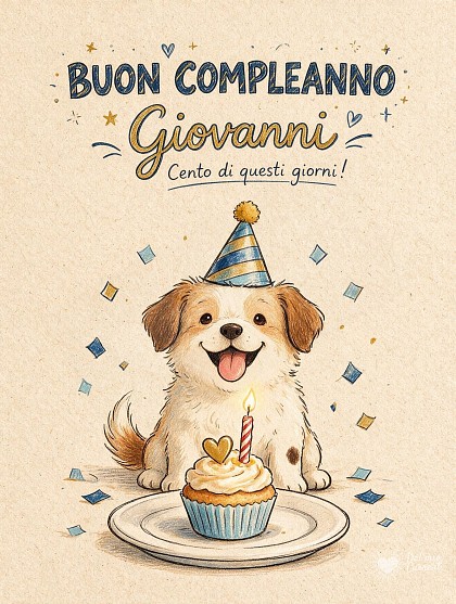 Tortina e candelina accesa per il compleanno di Giovanni.