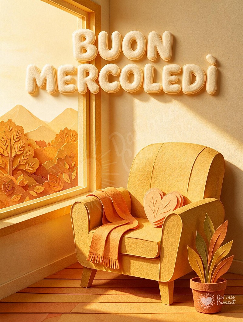 Buon mercoledì con angolo relax e luce d'autunno