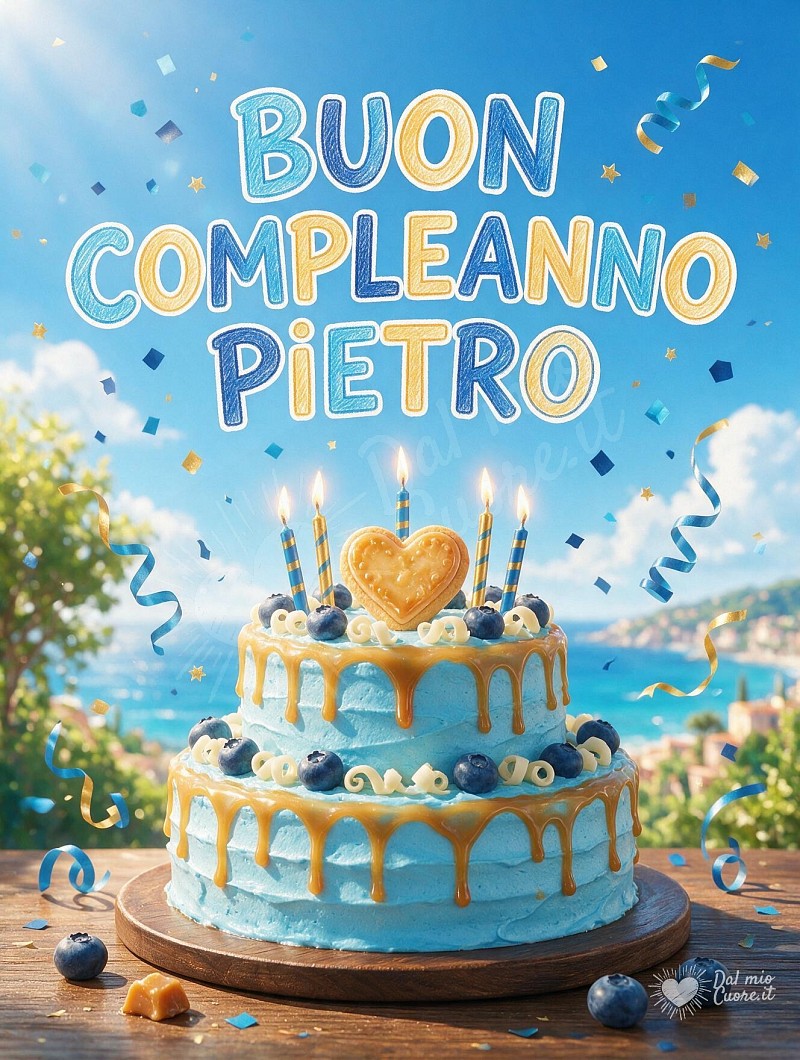 Buon compleanno Pietro: una torta speciale per te