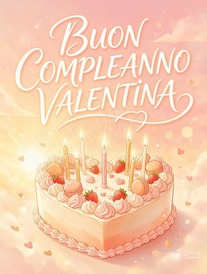 Una torta a forma di cuore con fragole fresche e candeline accese, coriandoli.