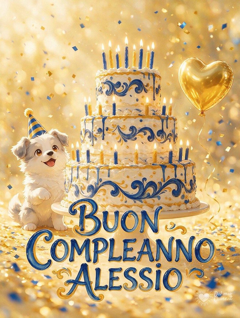 Buon compleanno Alessio: una torta speciale per te