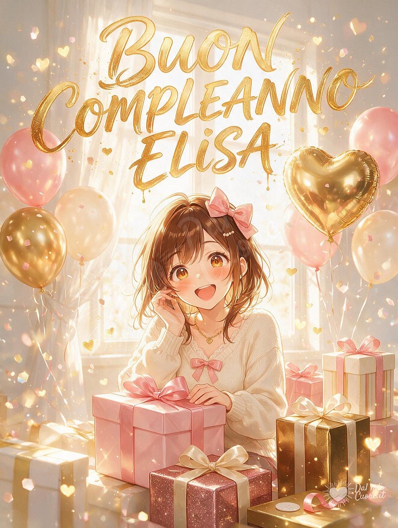 Buon compleanno Elisa tra palloncini e regali