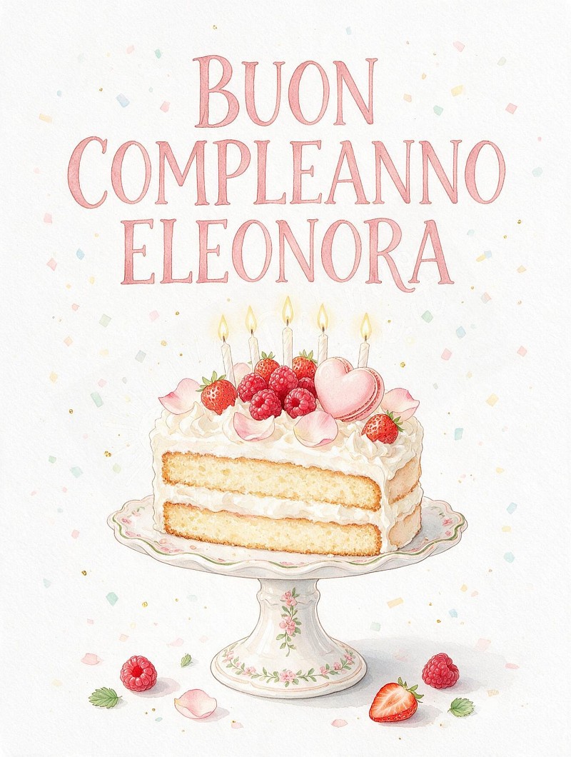 Buon compleanno Eleonora: una dolce torta per te