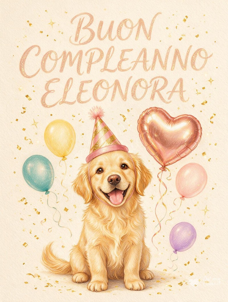 Buon compleanno Eleonora con dolcezza e allegria