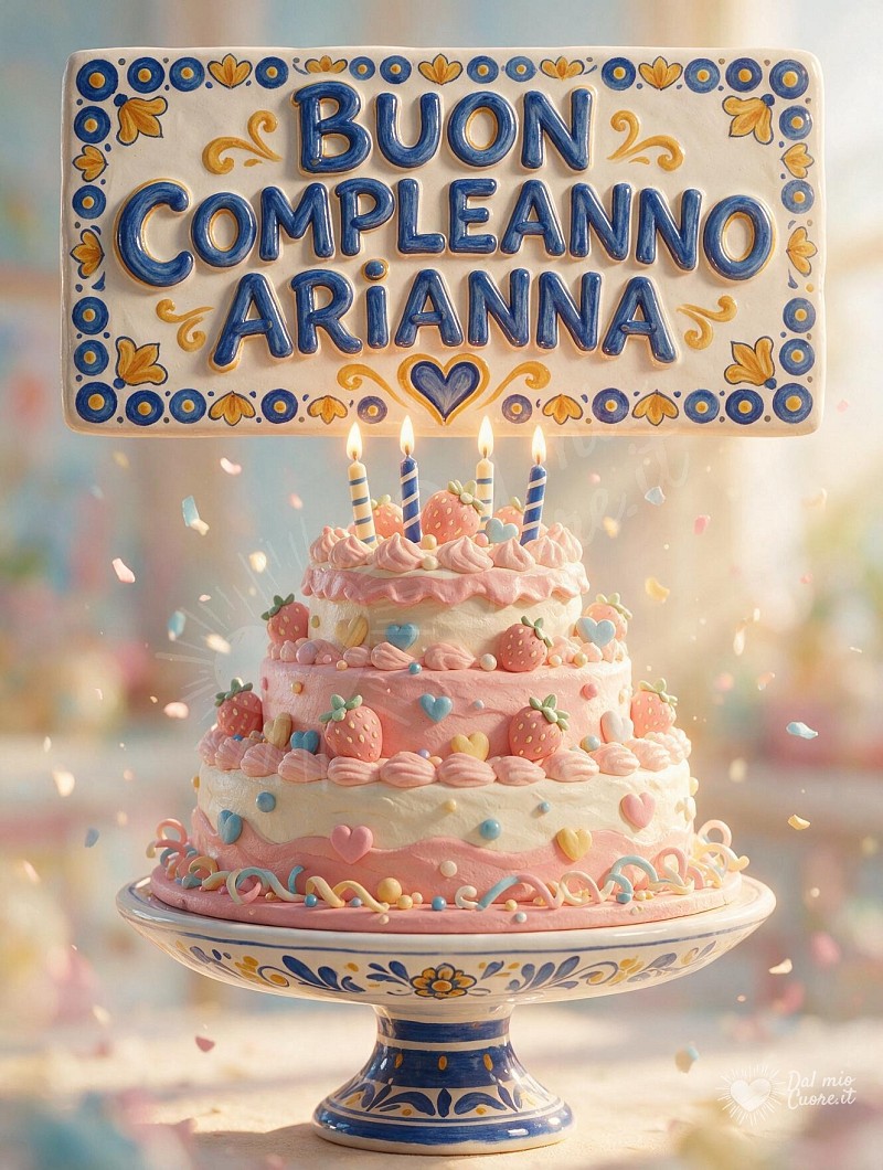Buon compleanno Arianna: una torta speciale per te