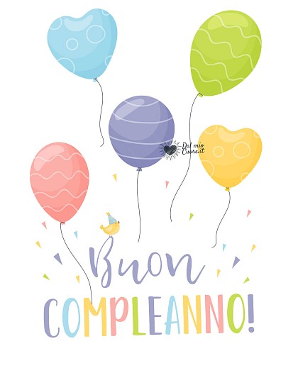 Buon compleanno con palloncini