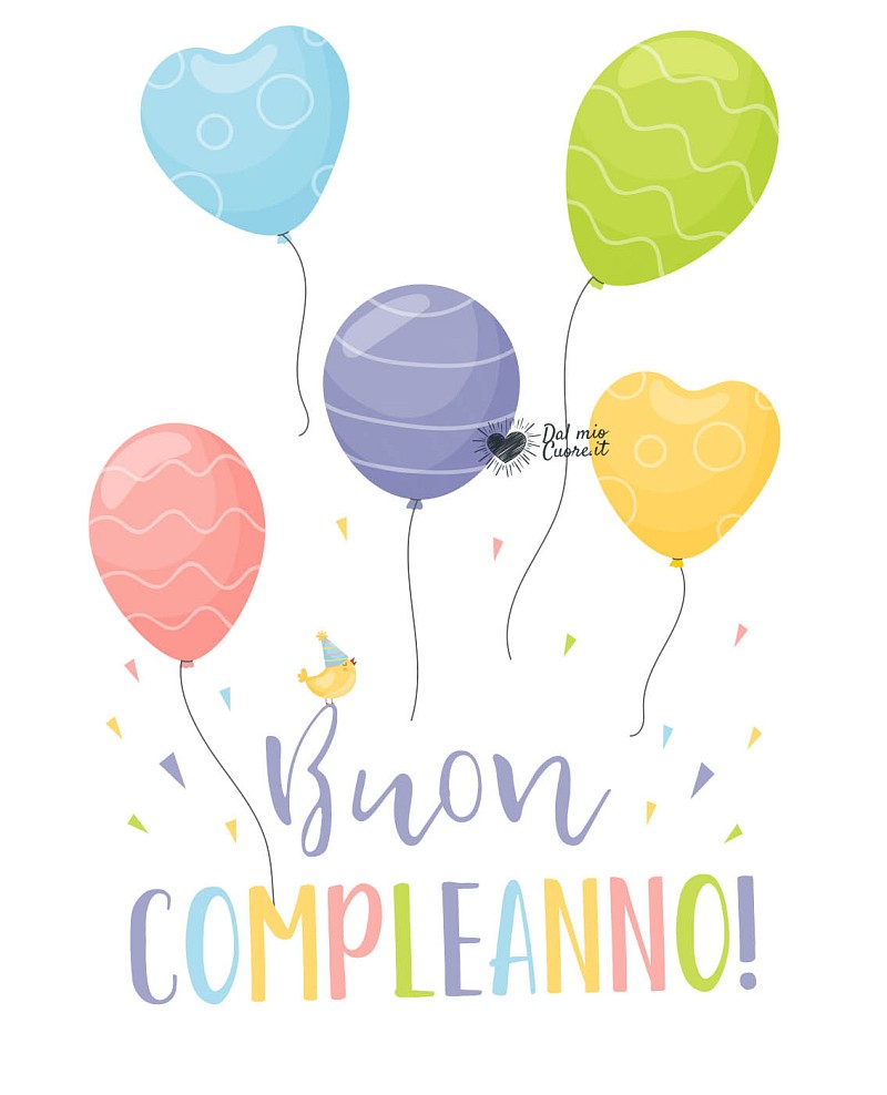 Buon compleanno con palloncini