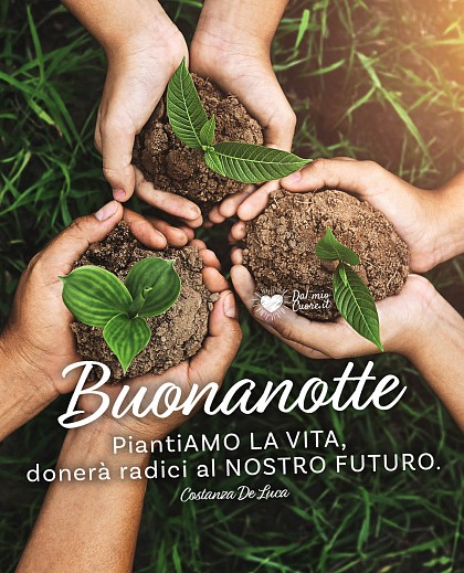 PiantiAMO LA VITA, donerà radici al NOSTRO FUTURO. Buonanotte