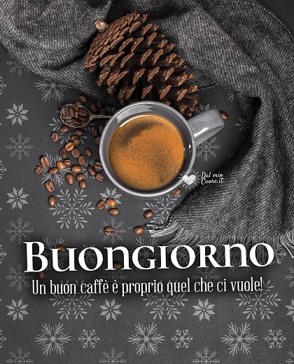 Un caffè è proprio quel che ci vuole! Buongiorno
