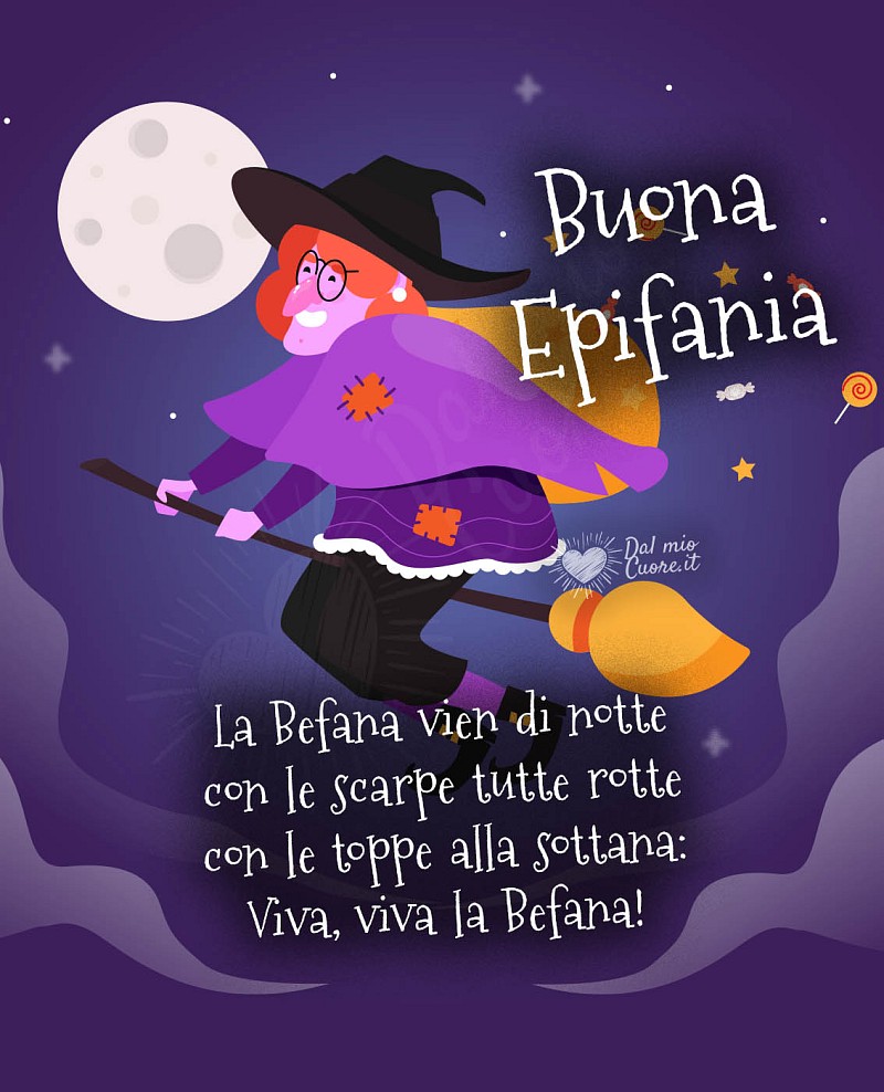La befana vien di notte... Filastrocca della Befana. Buona Epifania