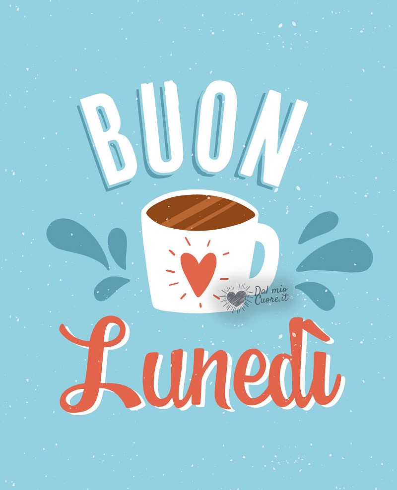 Buon lunedi vintage con tazzina di caffè
