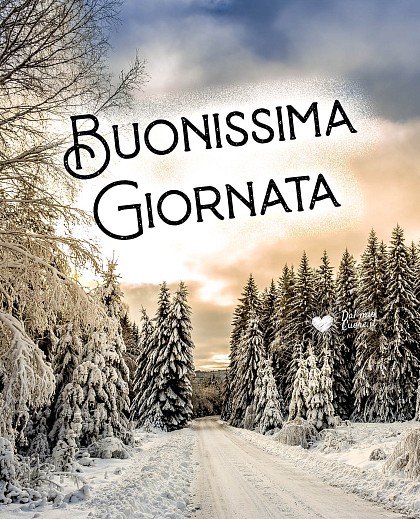 Buonissima giornata con paesaggio invernale