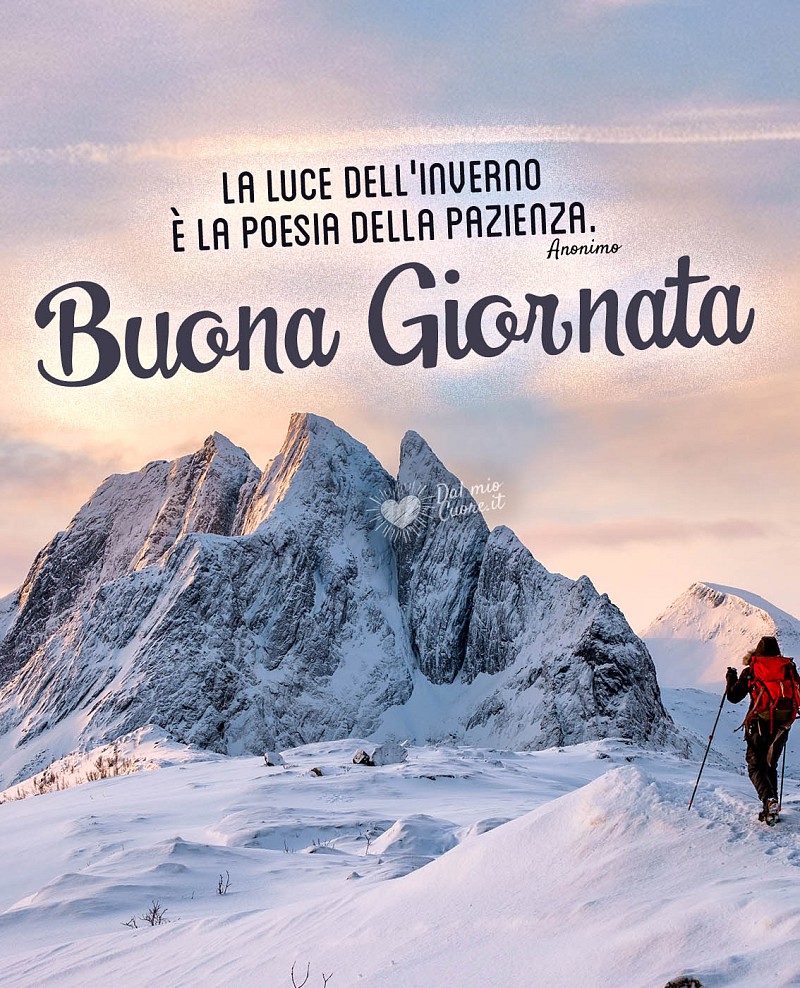 "La luce dell'inverno è la poesia della pazienza". Buona giornata