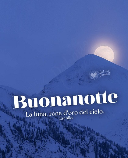 "La luna, rana d'oro del cielo". Buonanotte
