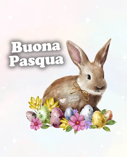Buona Pasqua con coniglietto