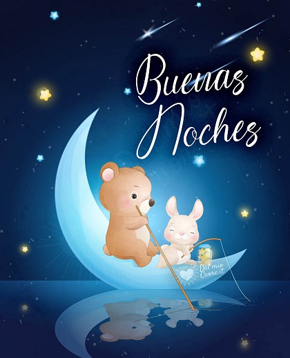 Buenas noches con Oso y Conejo Pescando Sueños
