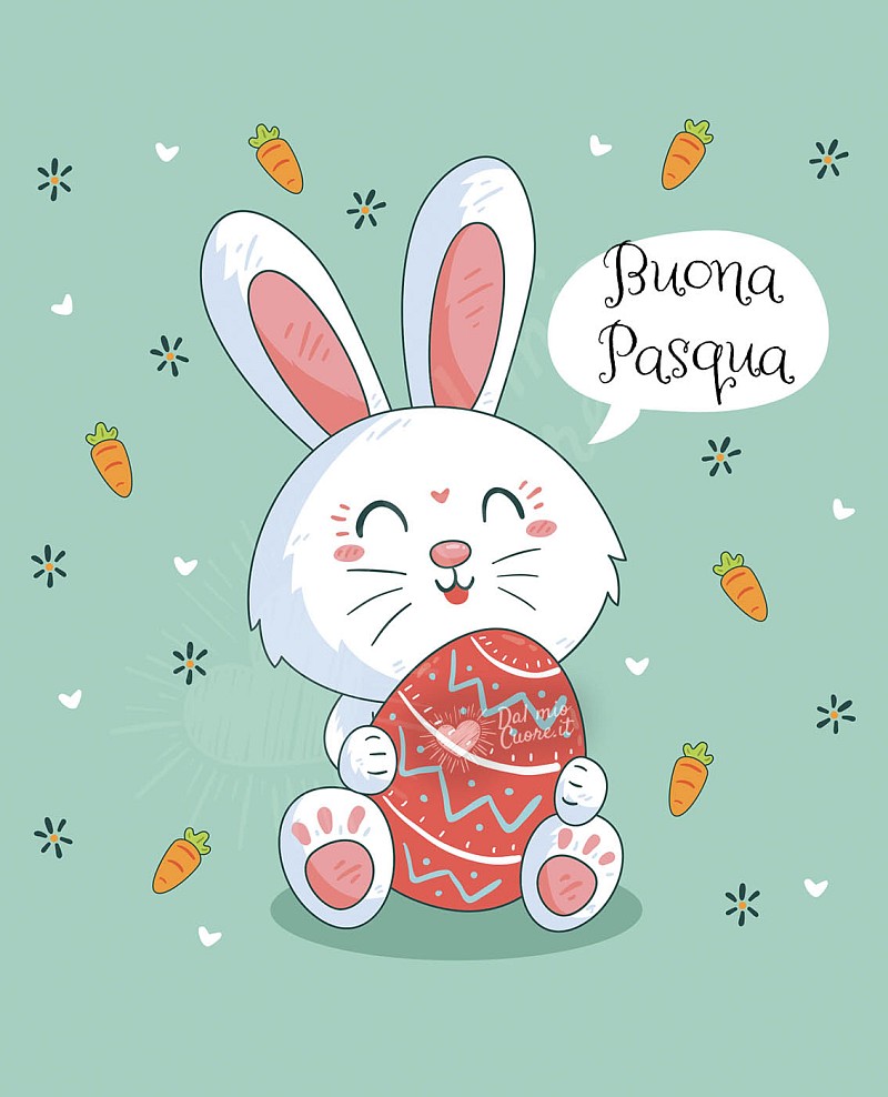 Buona Pasqua con coniglietto