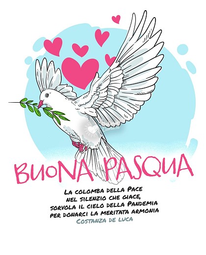 La colomba della Pace... sorvola il cielo della Pandemia. Buona Pasqua