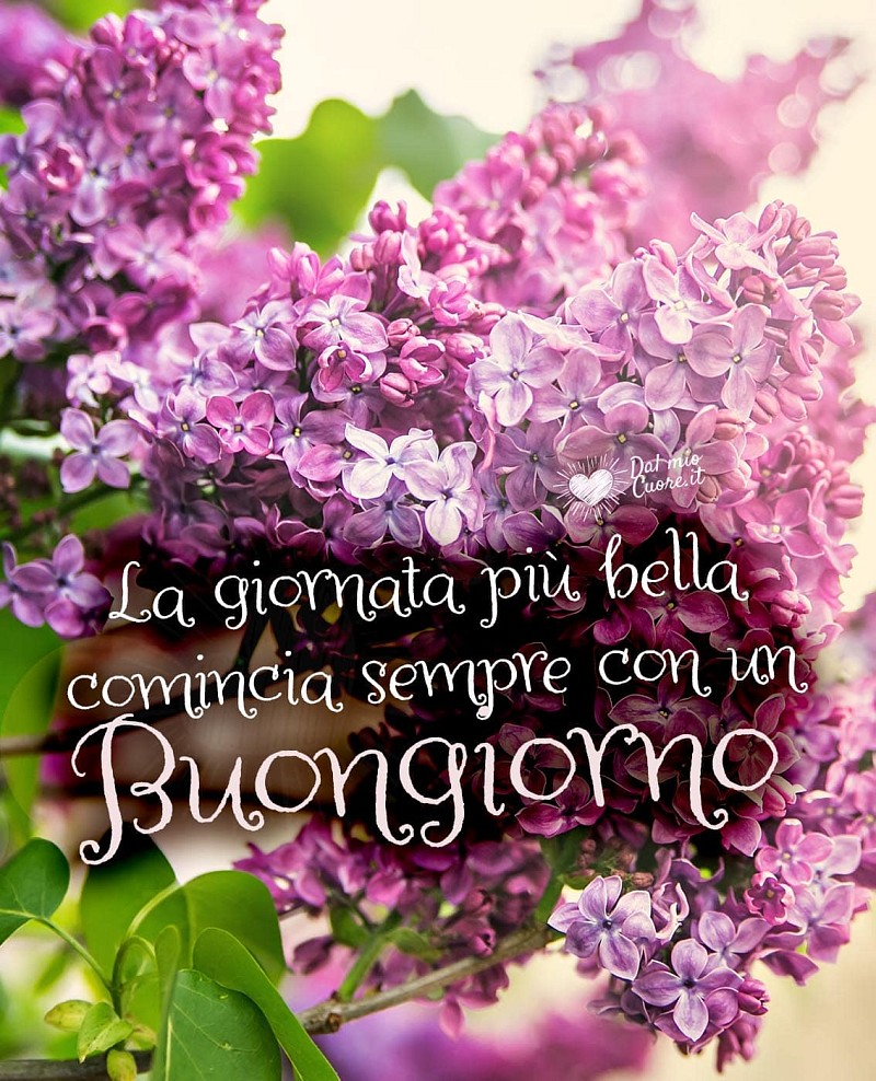 La giornata più bella comincia sempre con un buongiorno