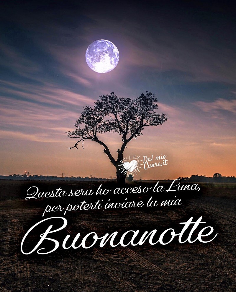 Questa sera ho acceso la Luna, per poterti inviare la mia Buonanotte