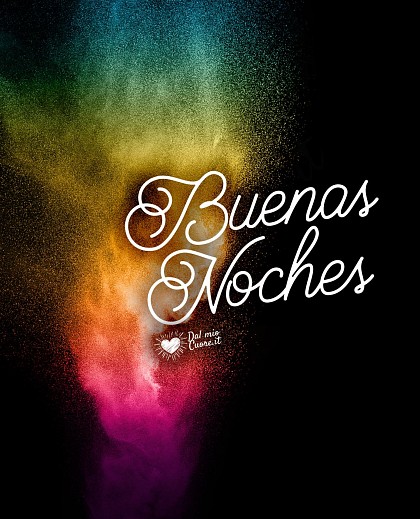 Buenas noches con polvo de estrellas de colores