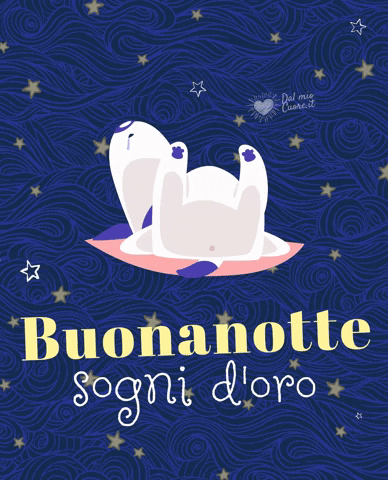 Buonanotte GIF con Cagnolino assonato