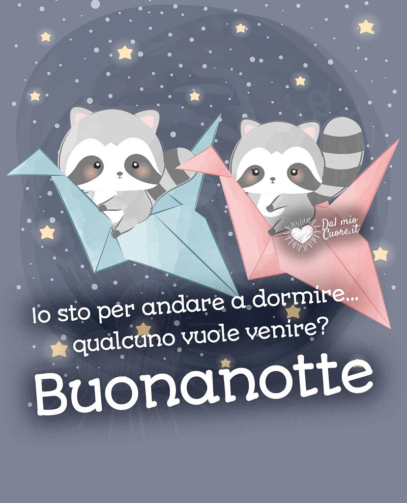 Io sto per andare a dormire... qualcuno vuole venire? Buonanotte
