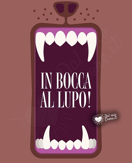 In bocca al lupo immagine divertente