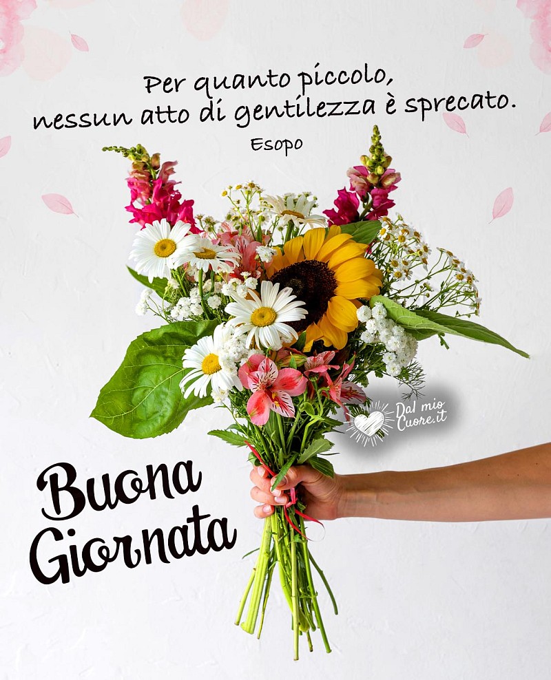 Buona Giornata. Per quanto piccolo, nessun atto di gentilezza è sprecato.