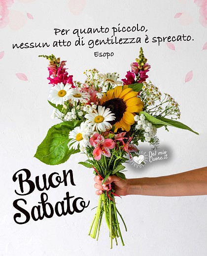 Buon sabato con fiori