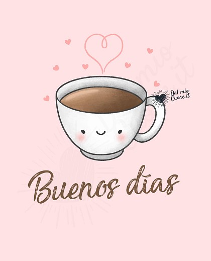 Buenos días con un café
