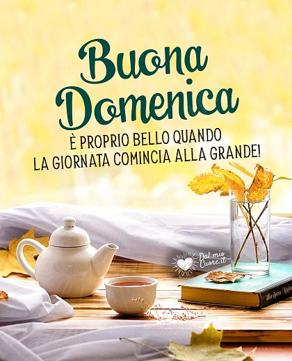 Buona Domenica. È proprio bello quando la giornata comincia alla grande!