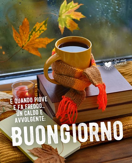 E quando piove e fa freddo un caldo e avvolgente caffè