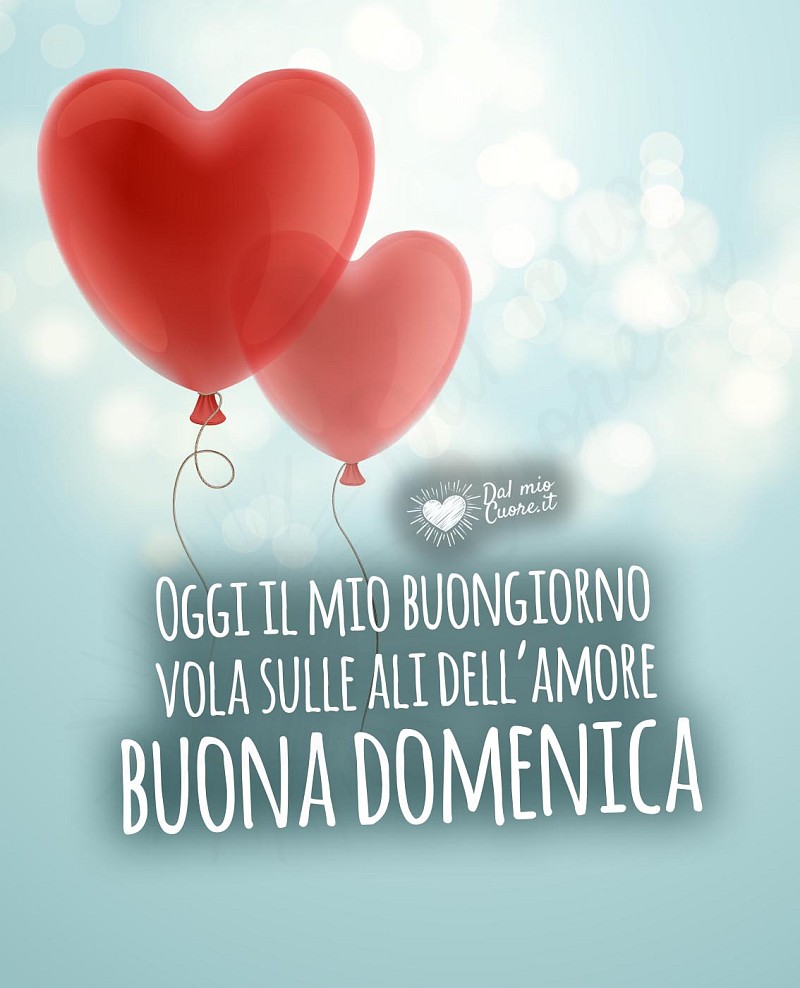 Buona Domenica. Oggi il mio buongiorno vola sulle ali dell’amore