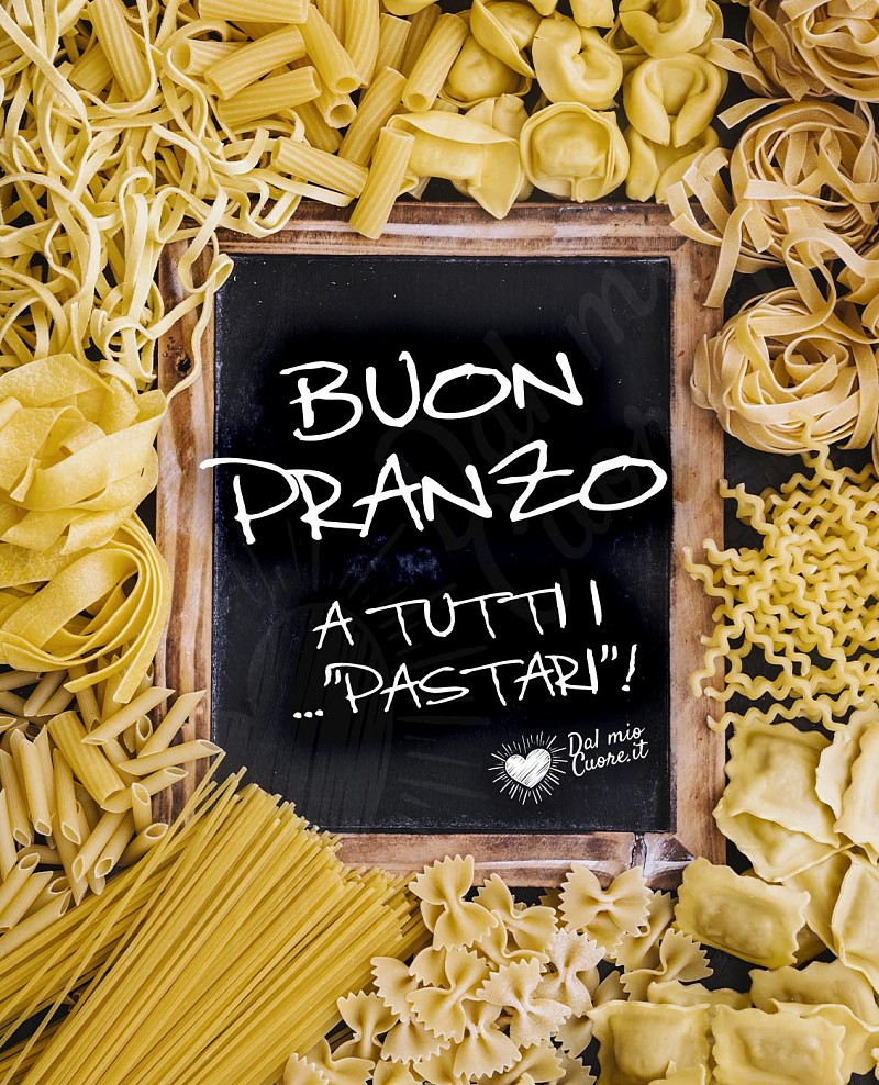 Buon pranzo a tutti... i "pastari"!