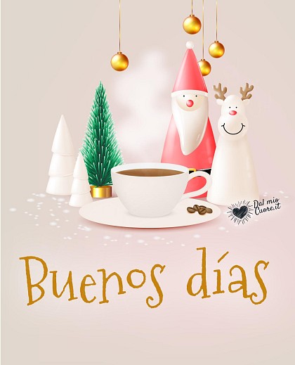 Buenos días con café y Decoraciones de navidad