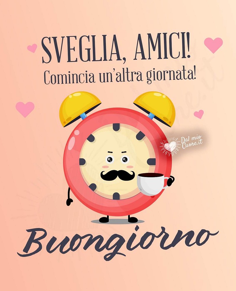 Buongiorno. Sveglia amici! Comincia un'altra giornata!