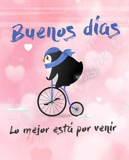 Imagen de buenos dias con frase: Lo mejor está por venir