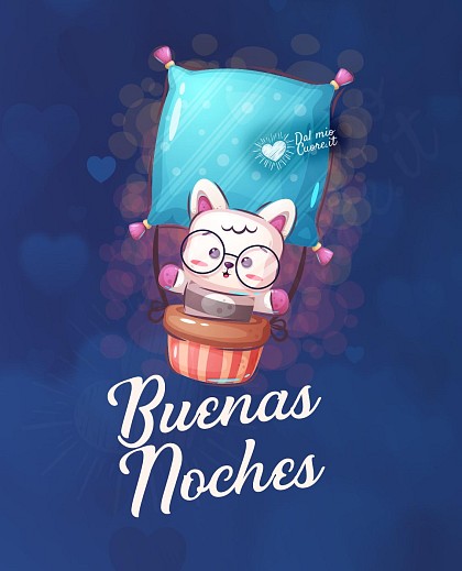 Buenas Noches bonita con gatito