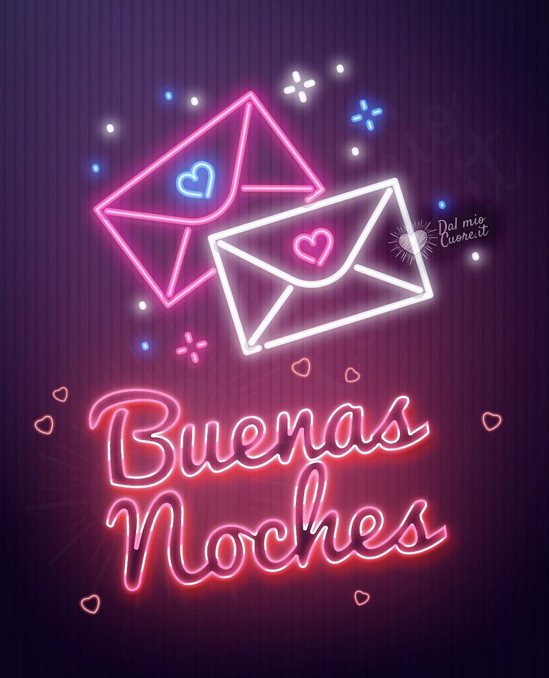 Imagen de buenas noches con cartas de amor