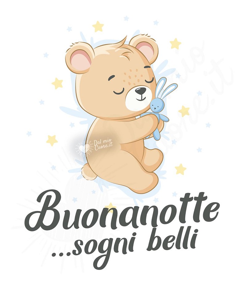 Buonanotte... sogni belli con orsetto che dorme