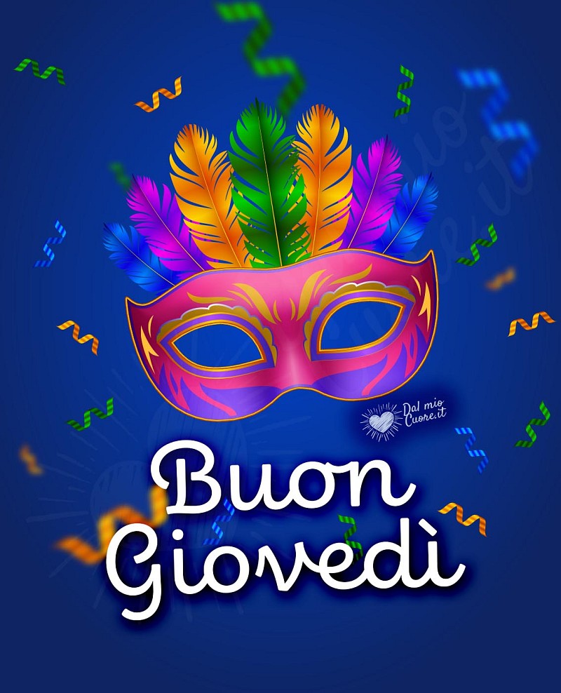 Buon giovedì con una maschera