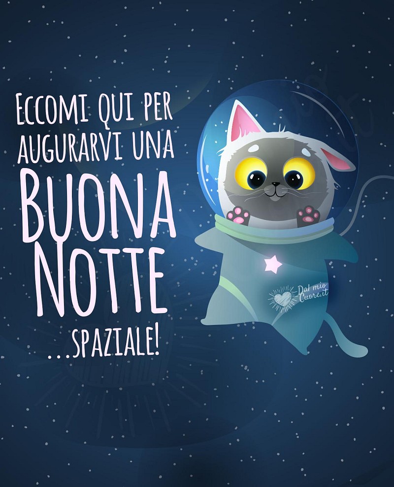 Eccomi qui per augurarvi una Buona Notte... spaziale!