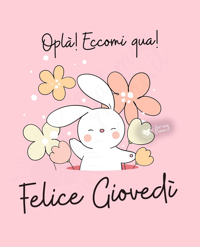 Felice Giovedì Primaverile! Oplà! Eccomi qua