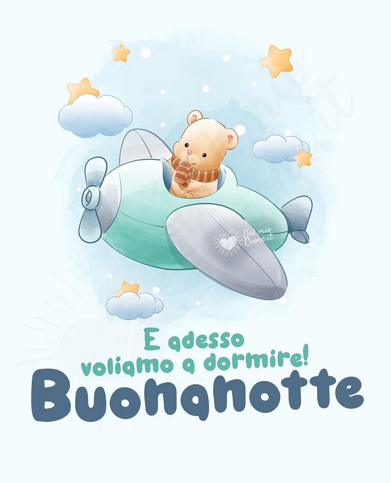Buonanotte. E adesso voliamo a dormire